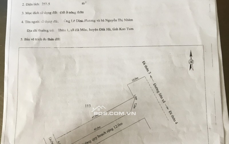 CHÍNH CHỦ CẦN BÁN GẤP LÔ ĐẤT 3 MẶT TIỀN – VIEW HỒ CỰC ĐẸP – ĐẮK HÀ – KON TUM